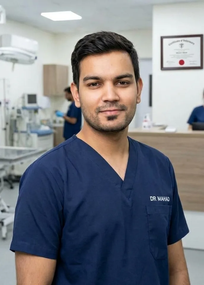 Dr. Mahad Shakil, vet at Dr Alee’s Pet Clinic, Lahore